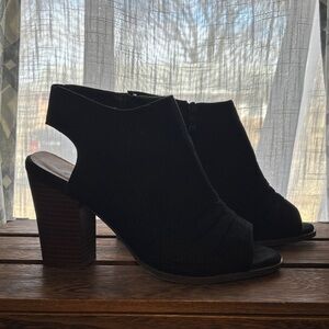 Torrid Open Toe Slouch Perforated Shootie Bootie Heels